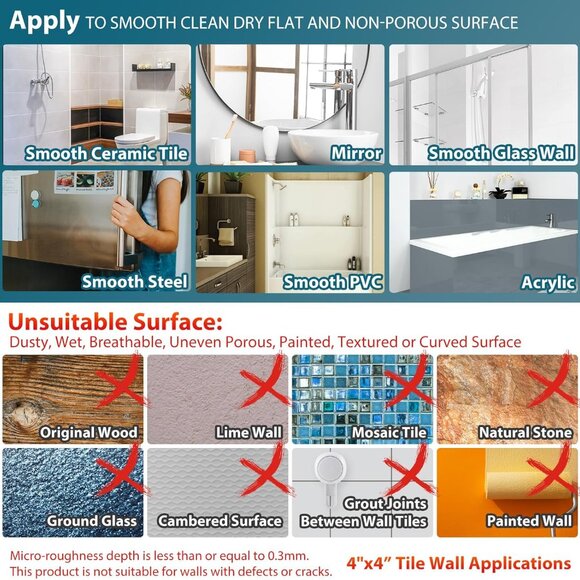 Grab Bars for Bathtubs and Showers 2 Pack Suction Grab Bar, - Picture 7 of 8